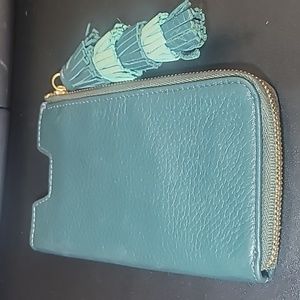 NWT FOSSIL LEATHER WRISTLET WALLET CASE